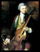 Thomas Gainsborough Portrait of the Composer Carl Friedrich Abel with his Viola da Gamba France oil painting artist